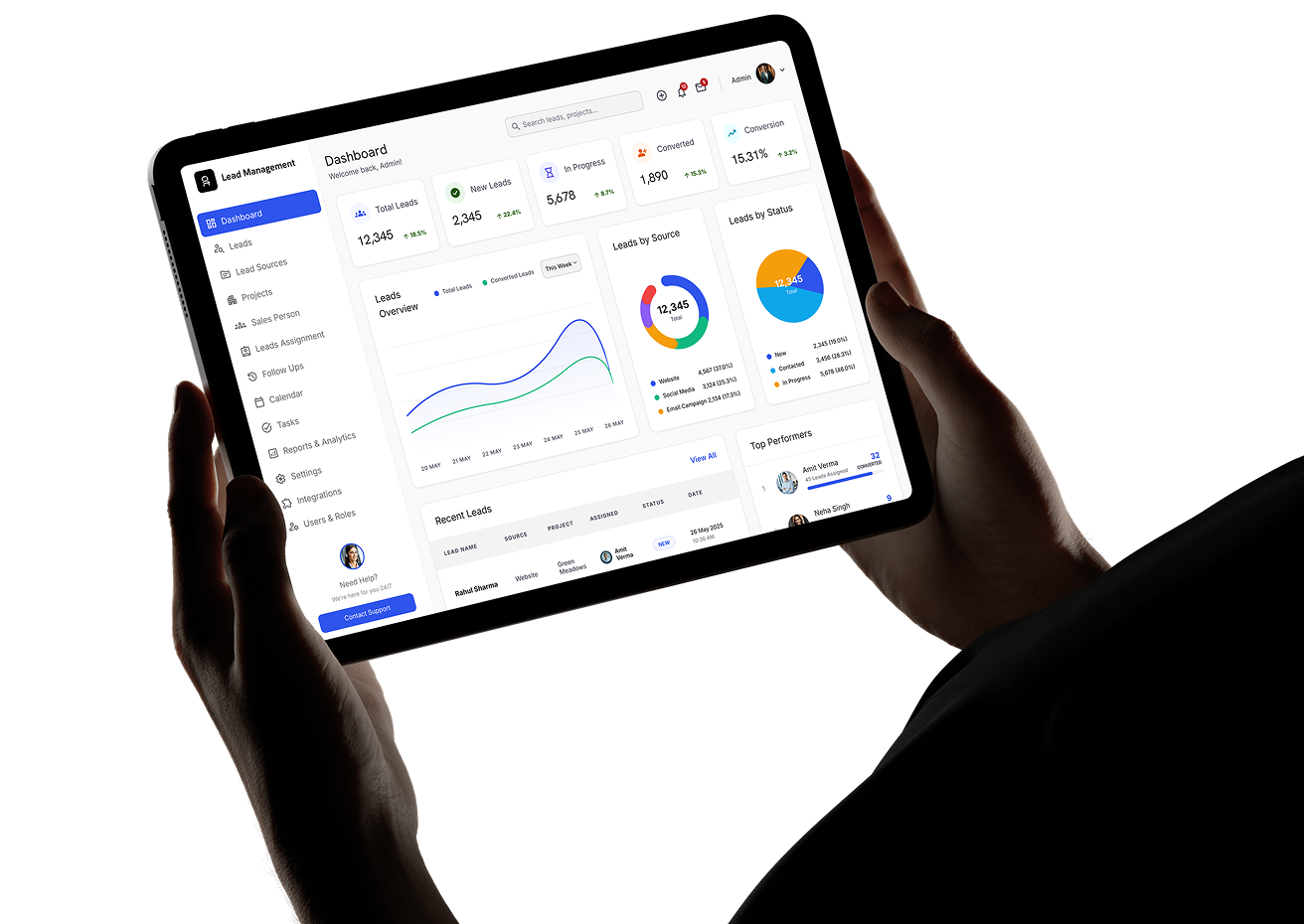 LMS Business Dashboard Mockup
